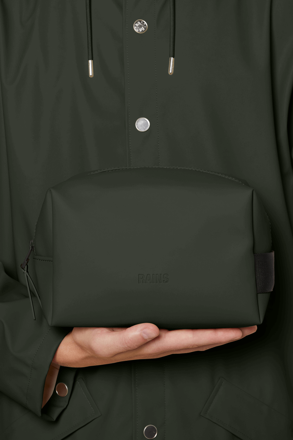Wash Bag | Small | Green | Waterproof | by Rains - Lifestory