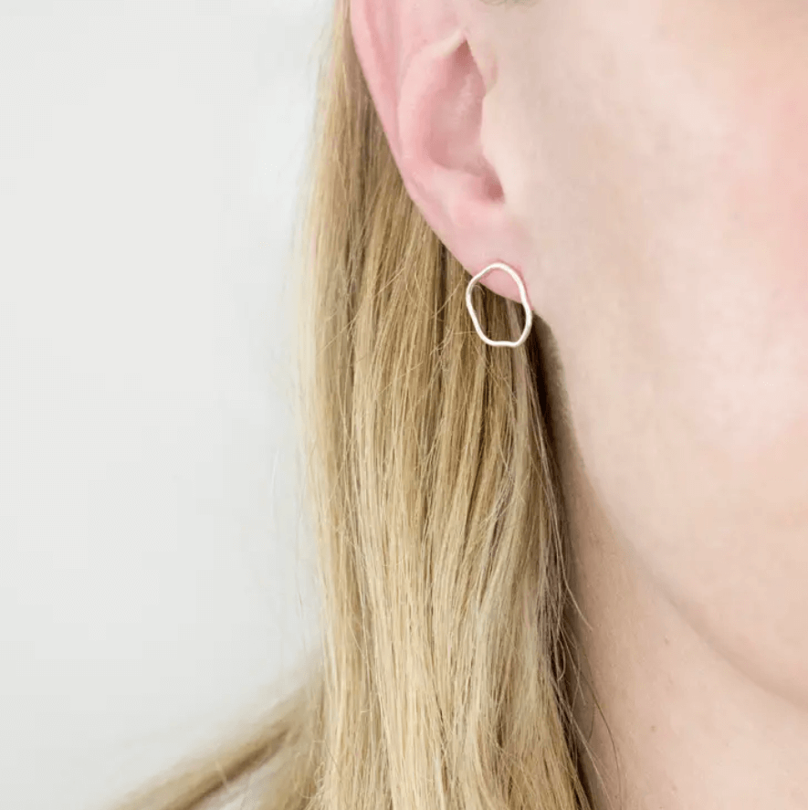 Big circle stud earrings deals
