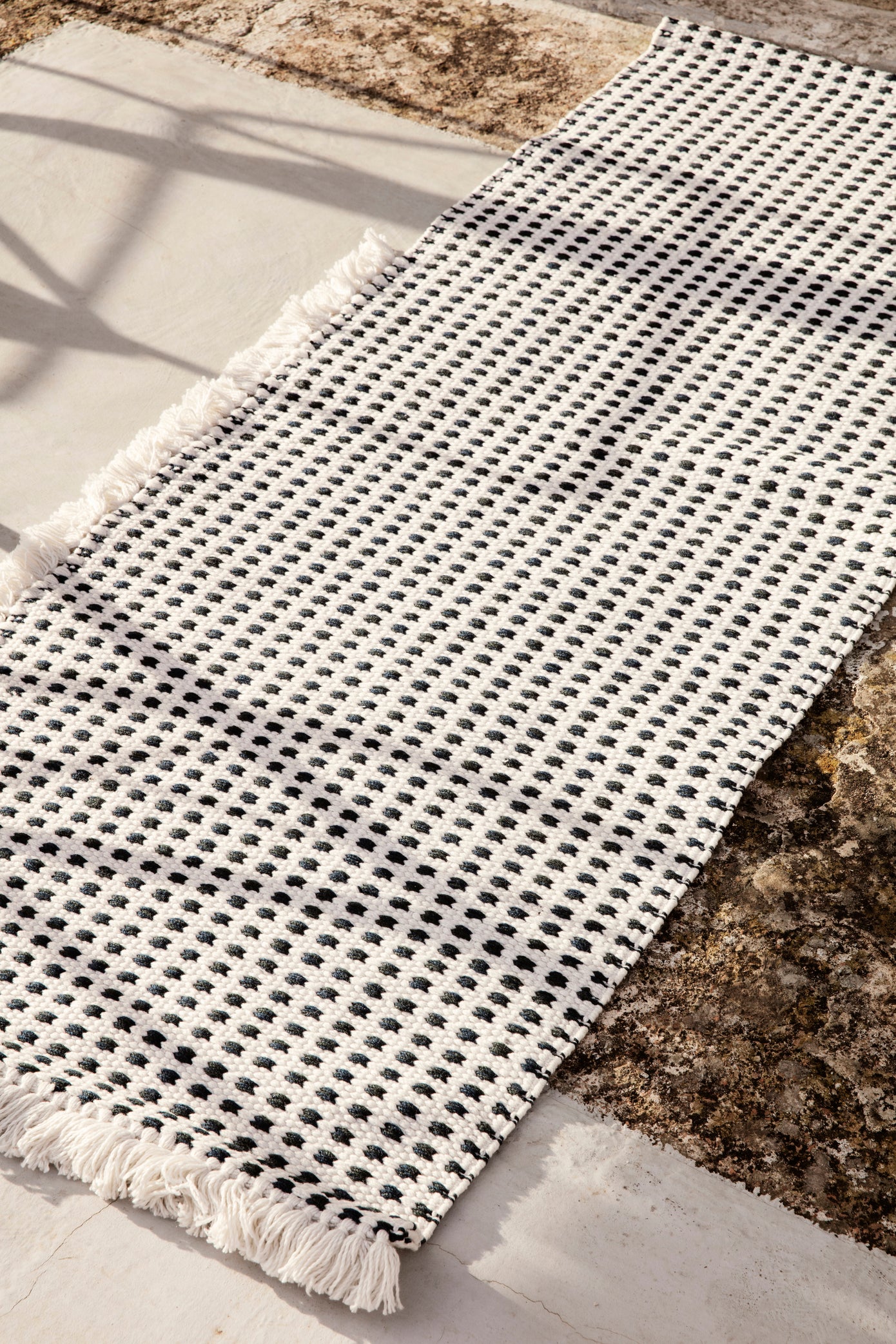 Way Runner Rug | 180 x 70cm | Off White & Navy | Outdoor or Indoor | by ferm Living - Lifestory - ferm LIVING