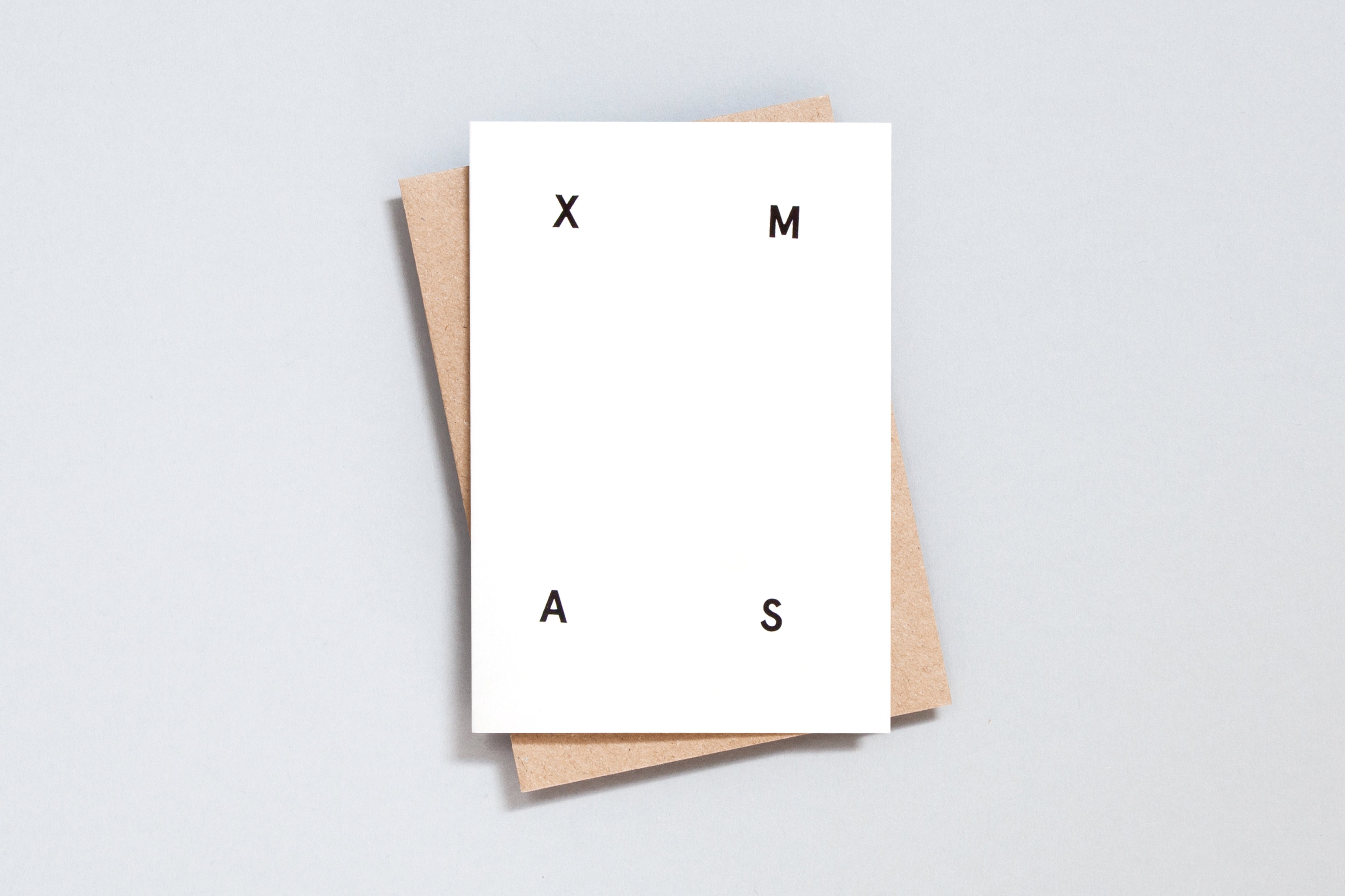 Foil Blocked Card, Xmas Print Print in Natural/Black - Lifestory - ola