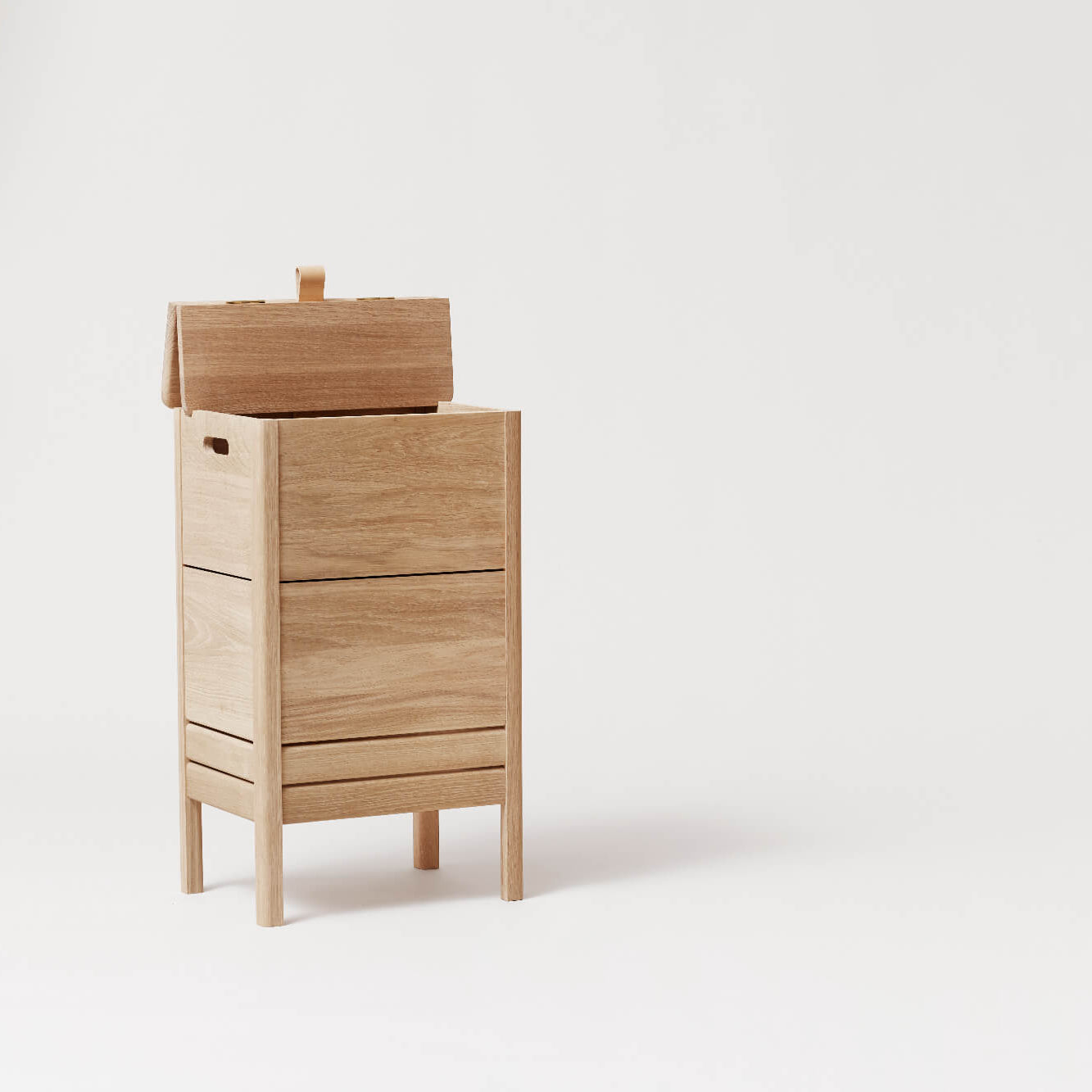 A Line Laundry Box | White Oiled Oak | by Form & Refine - Lifestory - Form & Refine