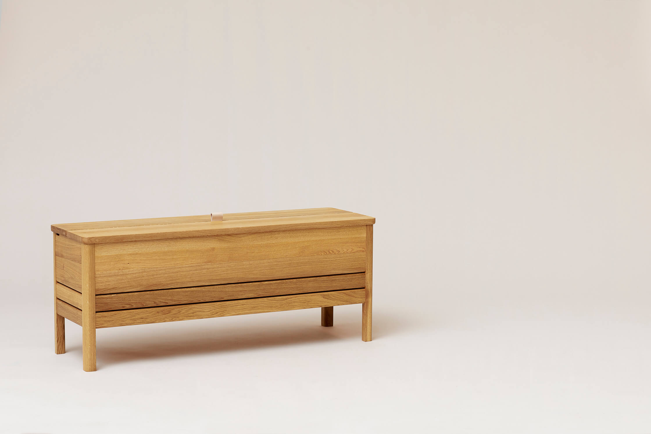 A Line Storage Bench | 111cm | Oiled Oak | by Form & Refine - Lifestory - Form & Refine