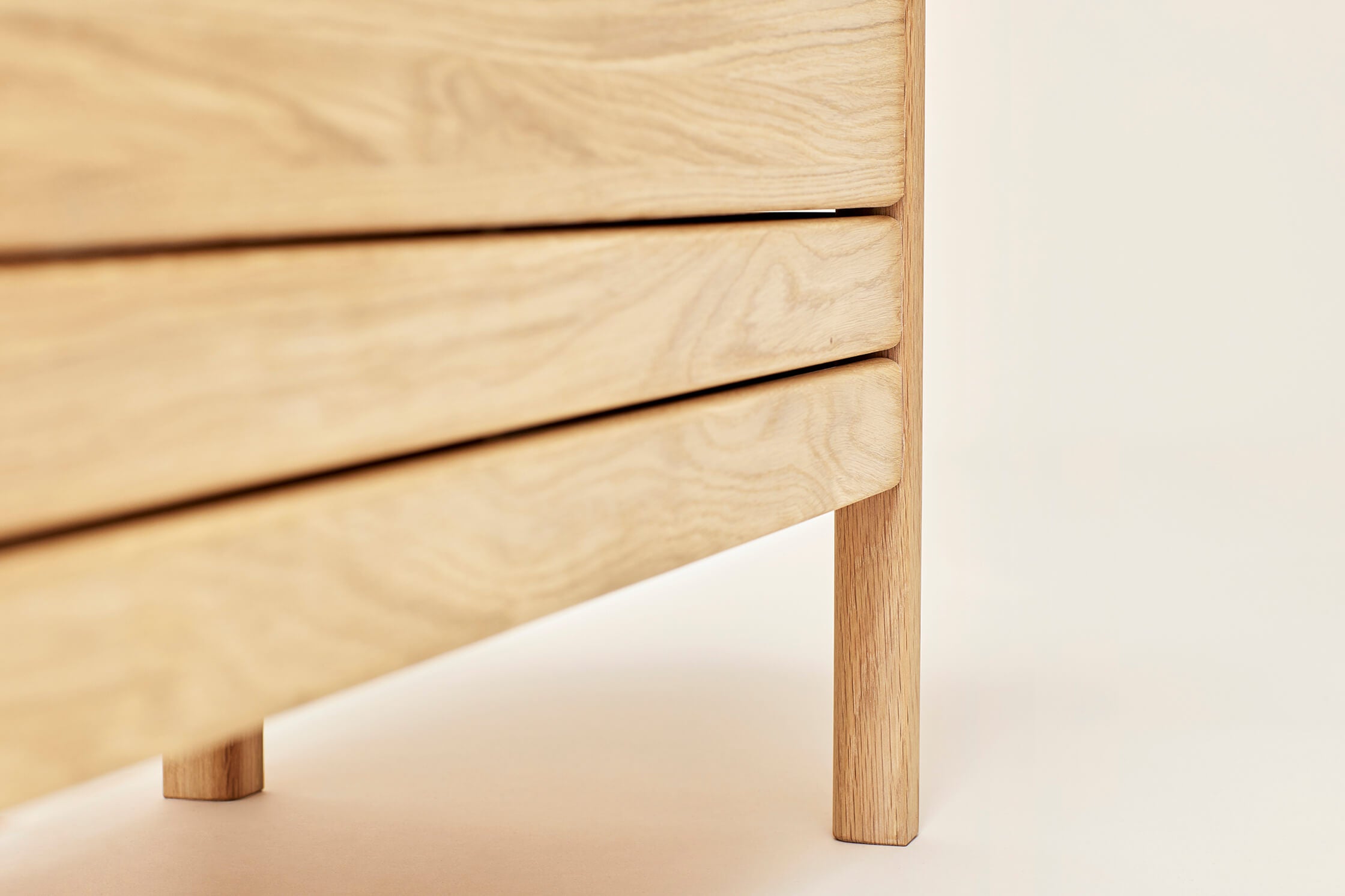 A Line Storage Bench | 111cm | White Oiled Oak | by Form & Refine - Lifestory - Form & Refine