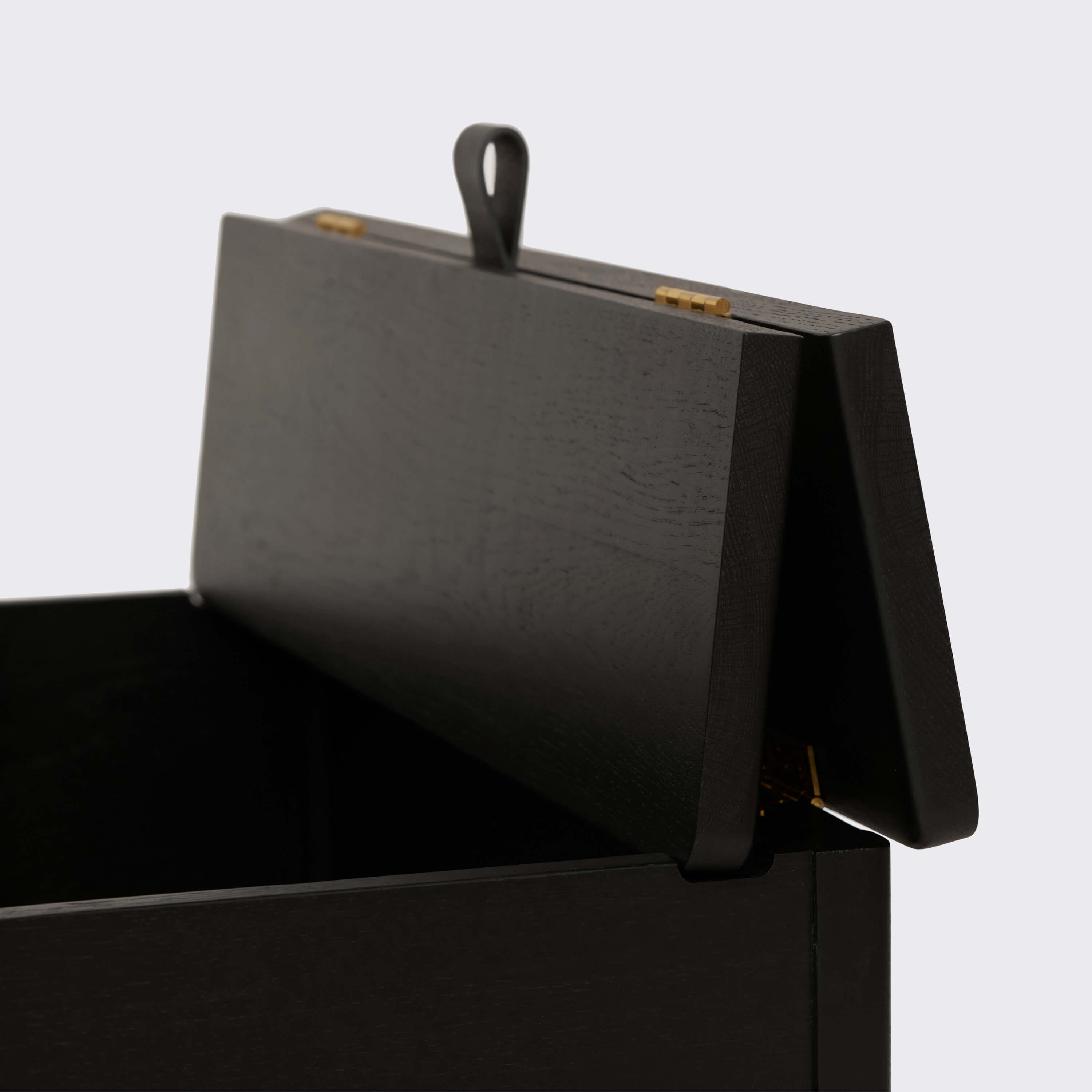 A Line Storage Bench | 68cm | Black Stained Oak | by Form & Refine - Lifestory - Form & Refine