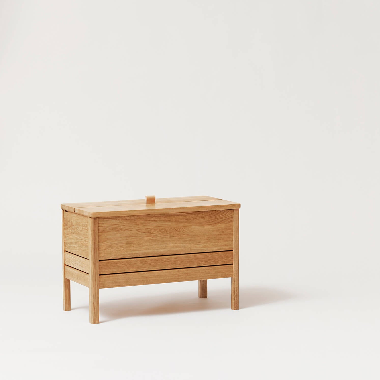 A Line Storage Bench | 68cm | Oiled Oak | by Form & Refine - Lifestory - Form & Refine