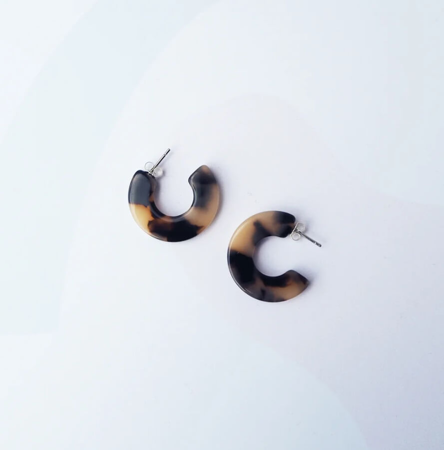 Bia Mini Hoop Earrings | Tortoiseshell | by Custom Made - Lifestory - Custom Made