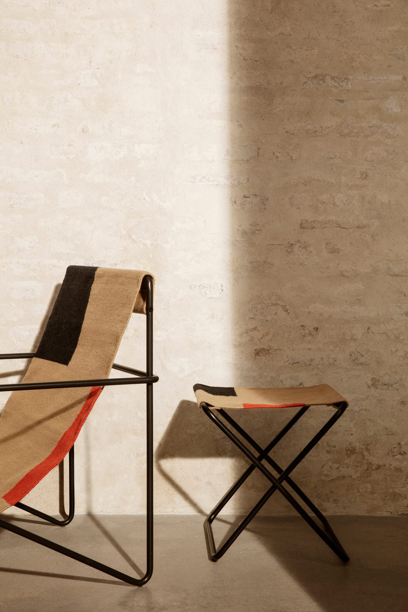 Desert Lounge Chair | Black Frame + Block Fabric | by ferm Living - Lifestory - ferm Living