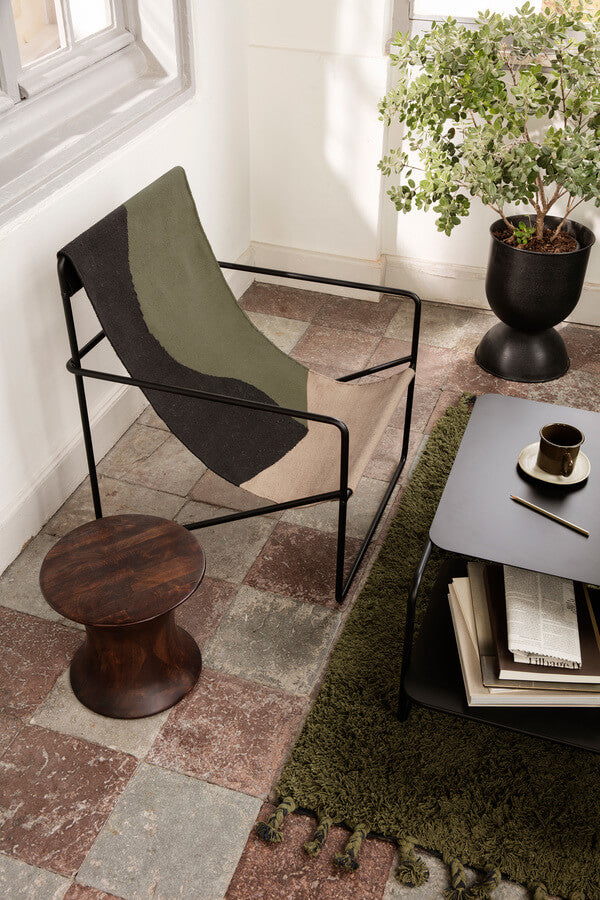 Desert Lounge Chair | Black Frame + Dune Fabric | by ferm Living - Lifestory - ferm Living