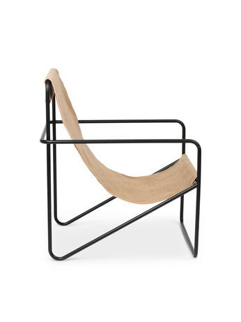 Desert Lounge Chair | Black Frame + Sand Fabric | by ferm Living - Lifestory - ferm Living