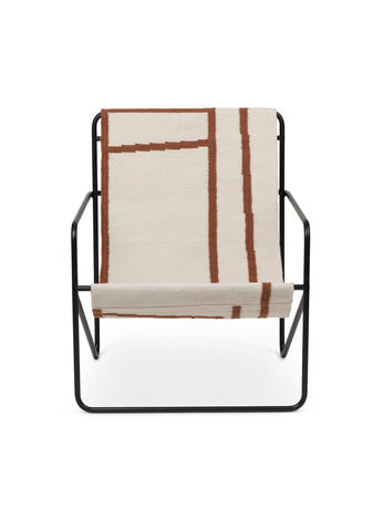 Desert Lounge Chair | Black Frame + Shape Fabric | by ferm Living - Lifestory - ferm Living