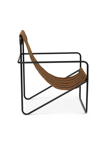 Desert Lounge Chair | Black Frame + Stripe Fabric | by ferm Living - Lifestory - ferm Living