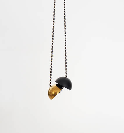 Brass & Black Ball Necklace | by brass+bold - Lifestory - brass+bold