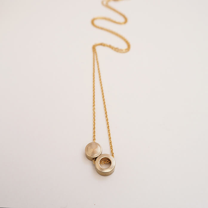 Brass Ring & Disc Necklace | by brass+bold - Lifestory - brass+bold