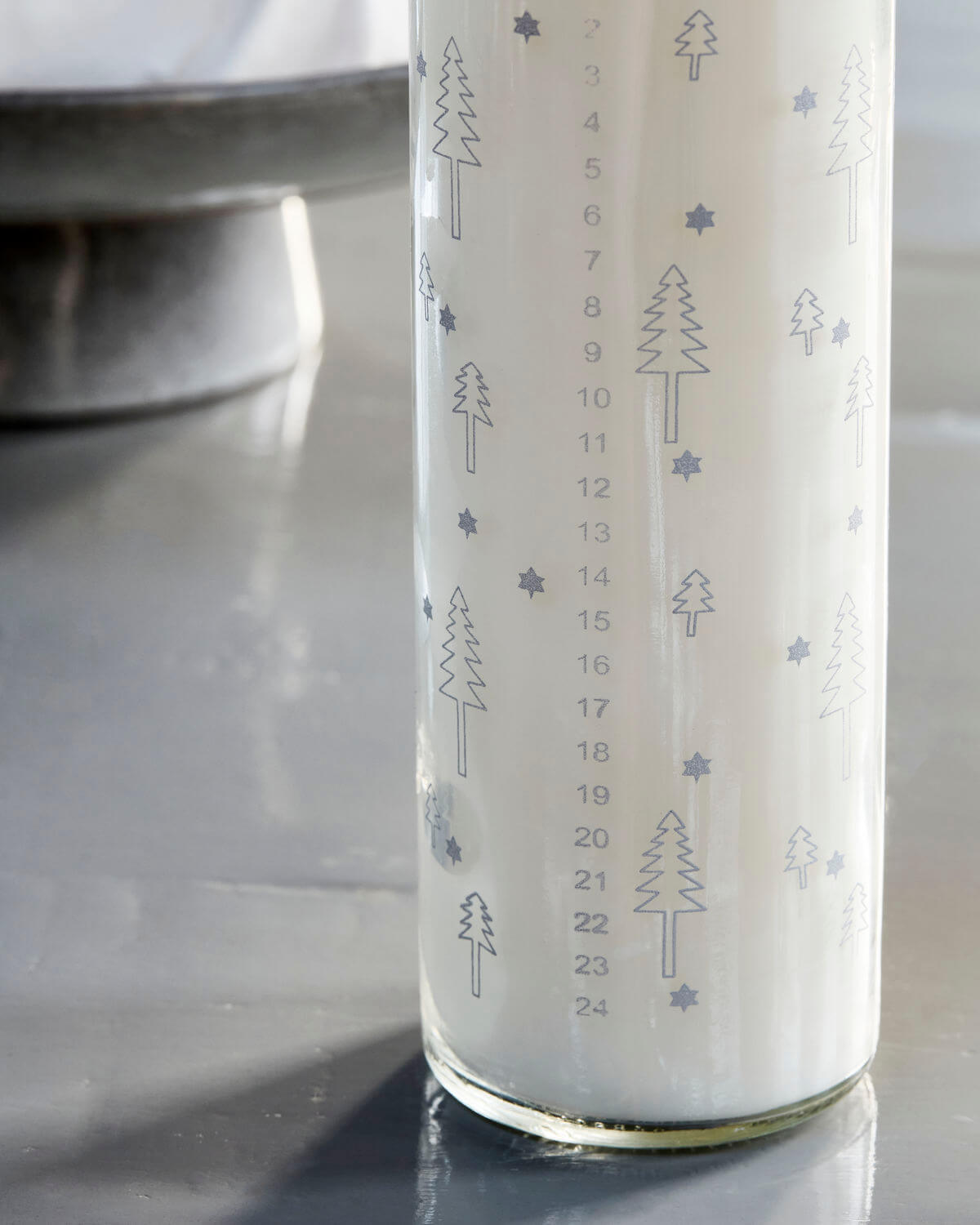 Candle in Glass | Calendar Advent Candle | Silver | by House Doctor - Lifestory - House Doctor