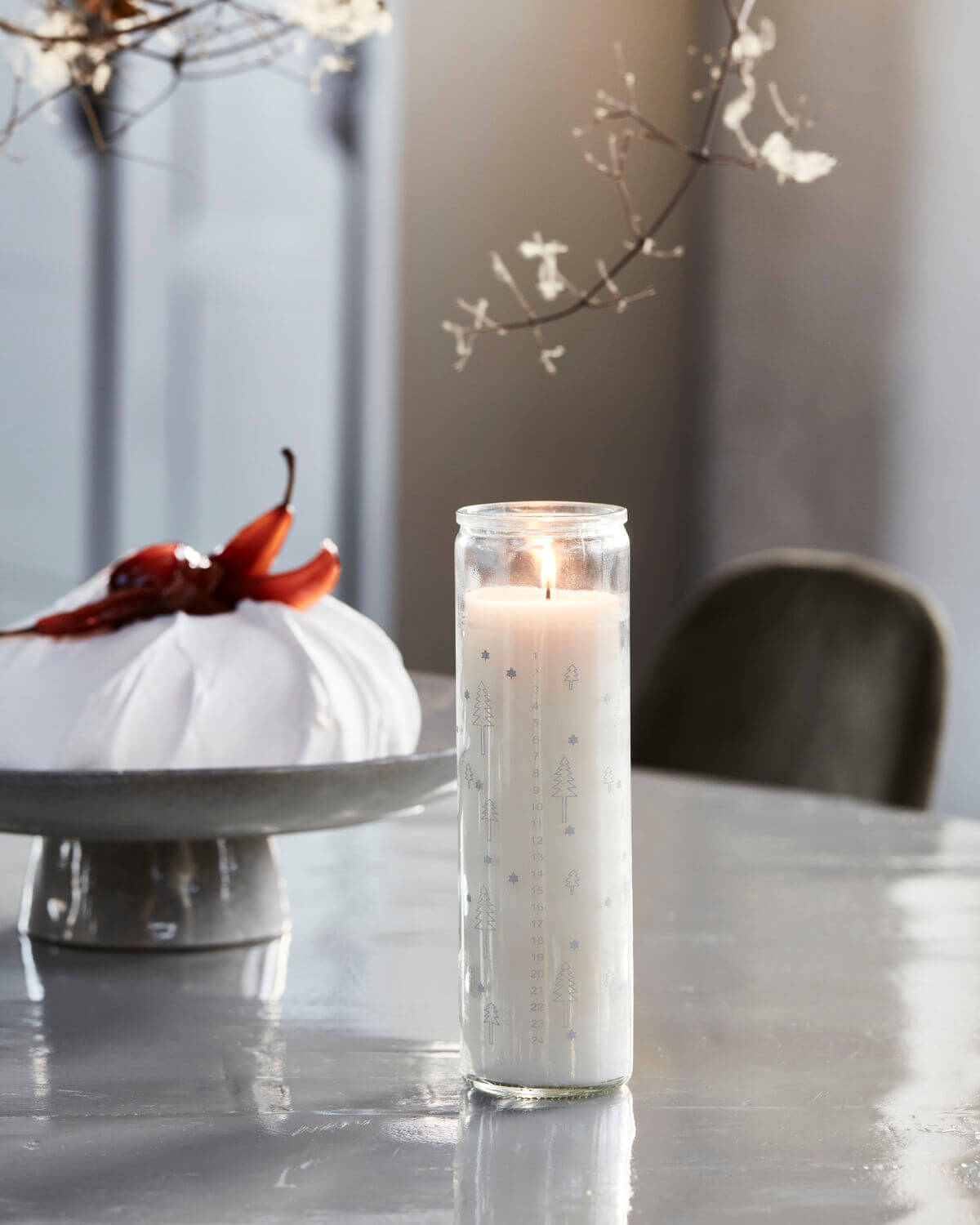 Candle in Glass | Calendar Advent Candle | Silver | by House Doctor - Lifestory - House Doctor
