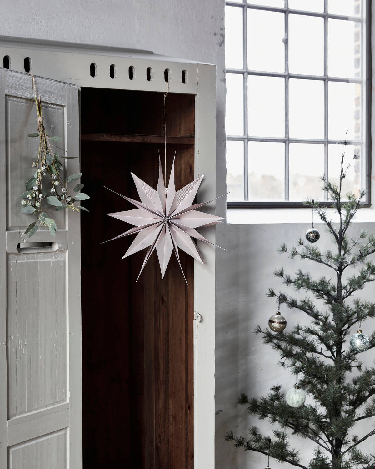Star | Capella | 50cm | Burned Red & White Stripe | by House Doctor - Lifestory - House Doctor