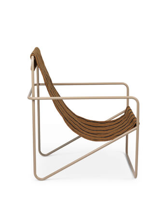 Desert Lounge Chair | Cashmere Frame + Stripe Fabric | by ferm Living - Lifestory - ferm Living