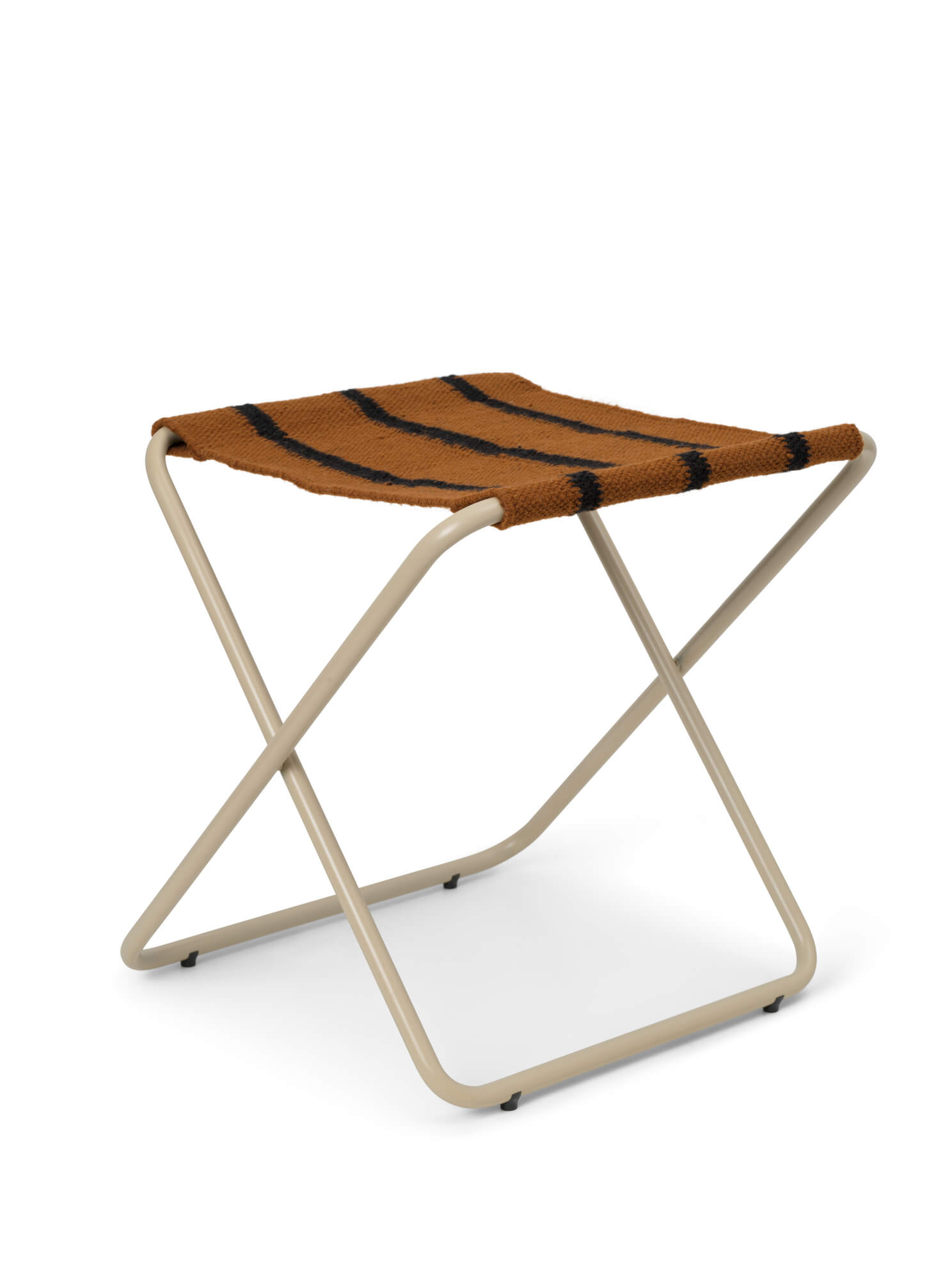 Desert Stool | Folding Cashmere Frame + Stripe Fabric | by ferm Living - Lifestory - ferm LIVING