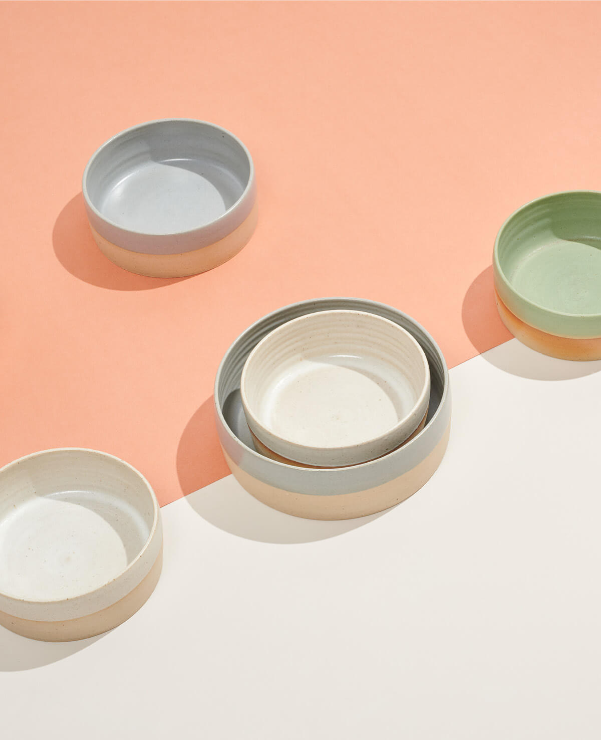 Ceramic Dog Food Bowl | Medium | Grey | by Pawness - Lifestory - Pawness