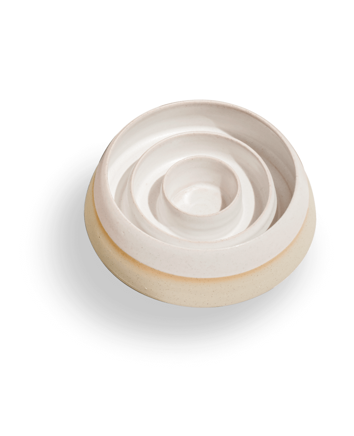 Ceramic Slow Feeder Dog Bowl | Medium | White | by Pawness - Lifestory - Pawness