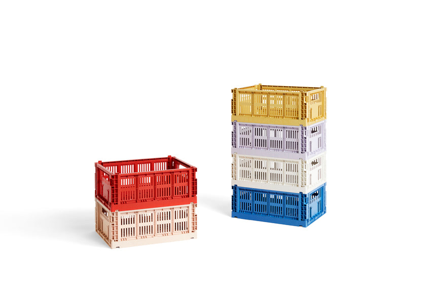 EMBARGO UNTIL 17/05/22 Colour Crate - Collapsible | Medium | Various Colours | 100% Recycled Plastic | by HAY - Lifestory - HAY