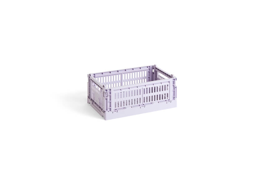 EMBARGO UNTIL 17/05/22 Colour Crate - Collapsible | Small | Various Colours | 100% Recycled Plastic | by HAY - Lifestory - HAY