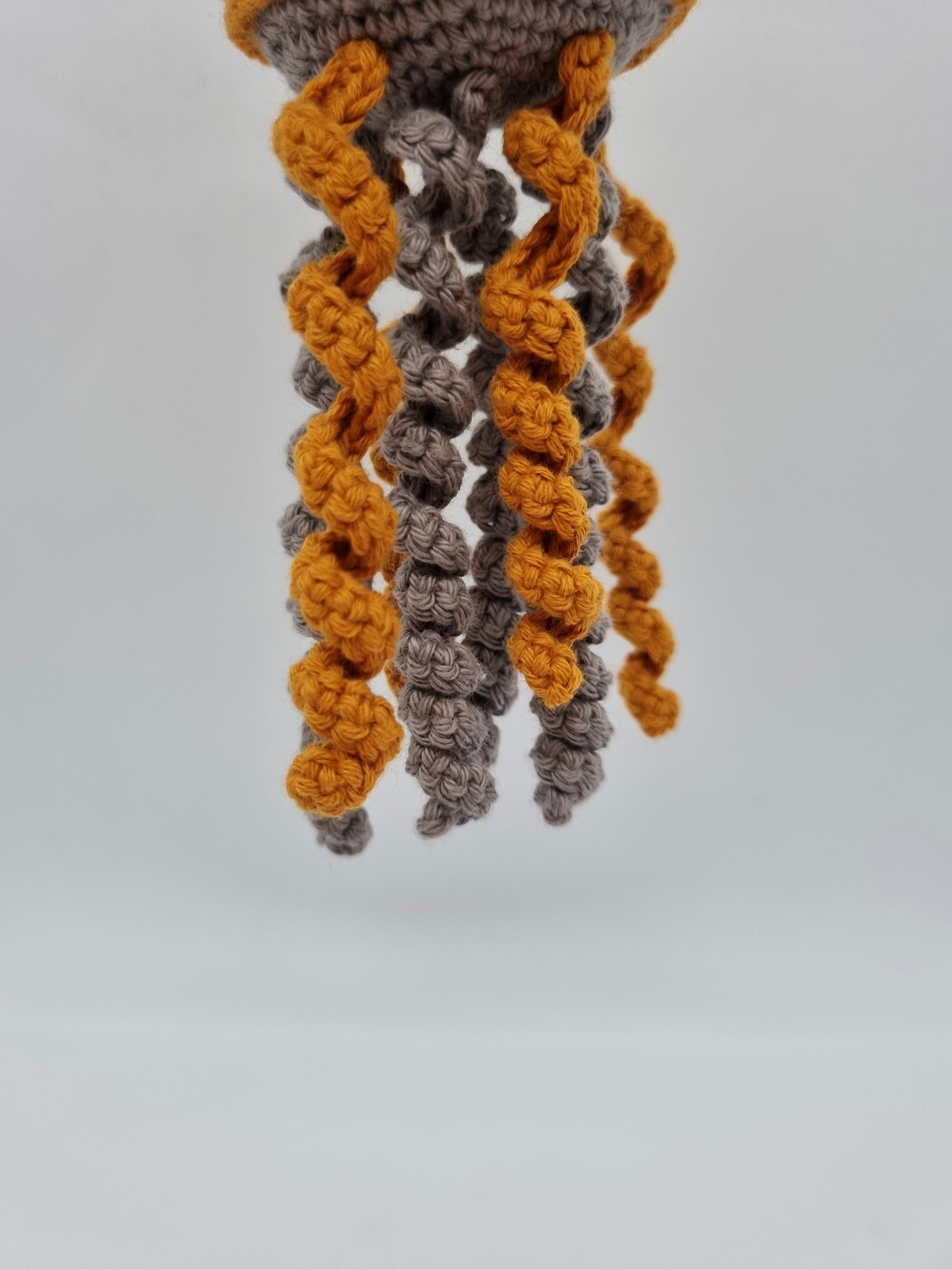 Orange Octopus | Soft Toy / Rattle with Hanging Clip | Medium | by Olesen Design - Lifestory - Oelsen Design