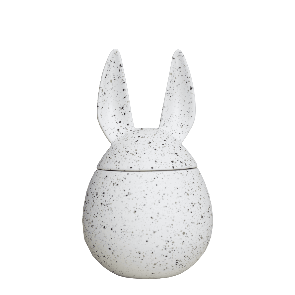 Eating Rabbit | Large Lidded Bowl | White Dot | by DBKD - Lifestory - DBKD