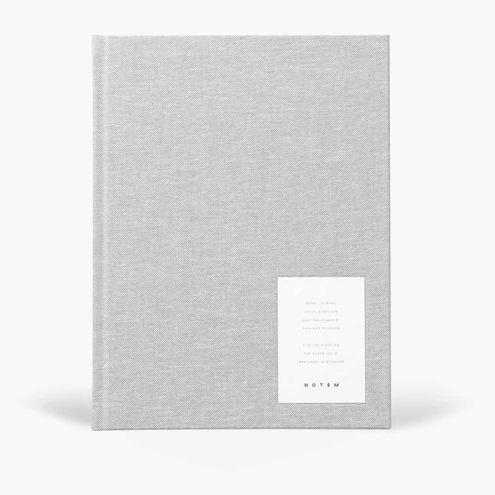 EVEN Weekly Work Journal with Hardcover | Light Grey | Large | by Notem Studio - Lifestory - Notem Studio