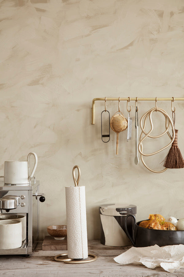 Kitchen Rod Incl. 6 Hooks | Brass | by ferm Living - Lifestory - ferm LIVING