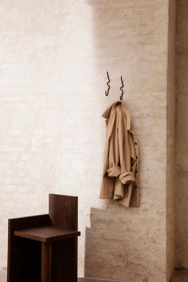 UTA Piece | Dark Oiled Pinewood Table/Stool | Versatile Furniture - Lifestory - ferm LIVING