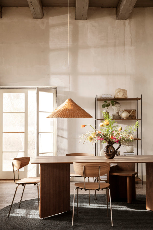 UTA Piece | Dark Oiled Pinewood Table/Stool | Versatile Furniture - Lifestory - ferm LIVING
