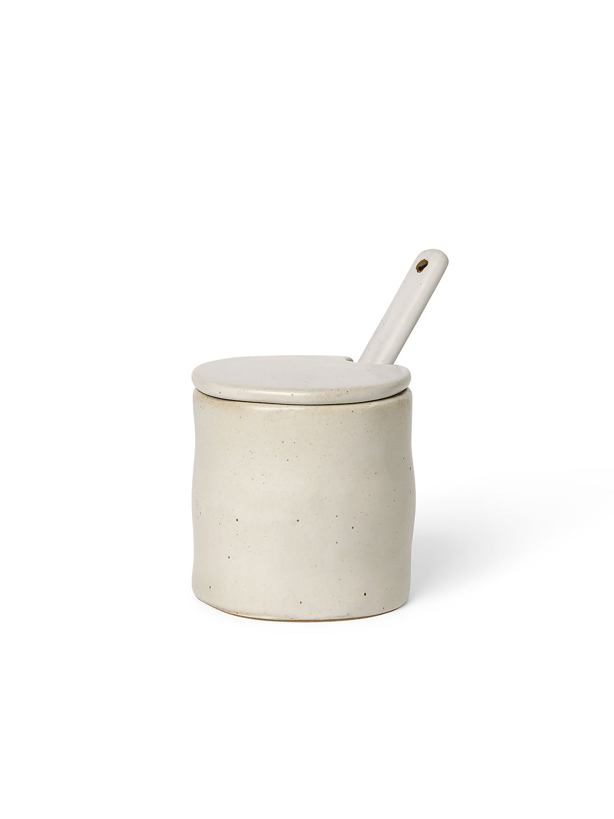 Flow Jar with Spoon | Off-White | Ceramic | by ferm Living - Lifestory - ferm Living