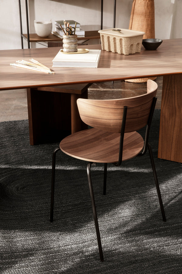 UTA Piece | Dark Oiled Pinewood Table/Stool | Versatile Furniture - Lifestory - ferm LIVING