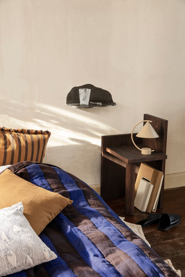 UTA Piece | Dark Oiled Pinewood Table/Stool | Versatile Furniture - Lifestory - ferm LIVING