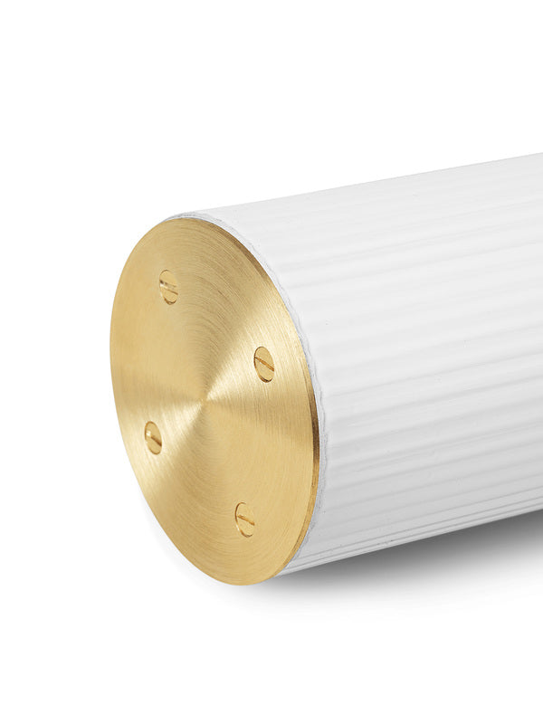 Vuelta Pendant Long | Reeded Glass | White & Brass - Lifestory - ferm LIVING