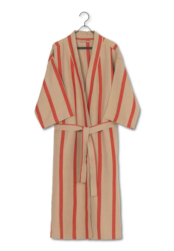 Field Robe | Camel with Red | Unisex | Linen - Cotton | by ferm Living - Lifestory - ferm LIVING