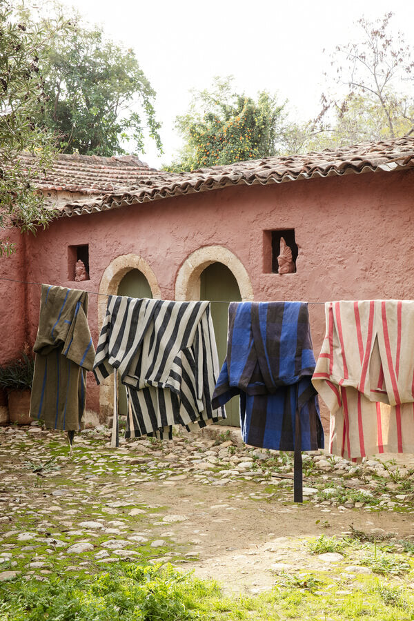 Field Robe | Camel with Red | Unisex | Linen - Cotton | by ferm Living - Lifestory - ferm LIVING