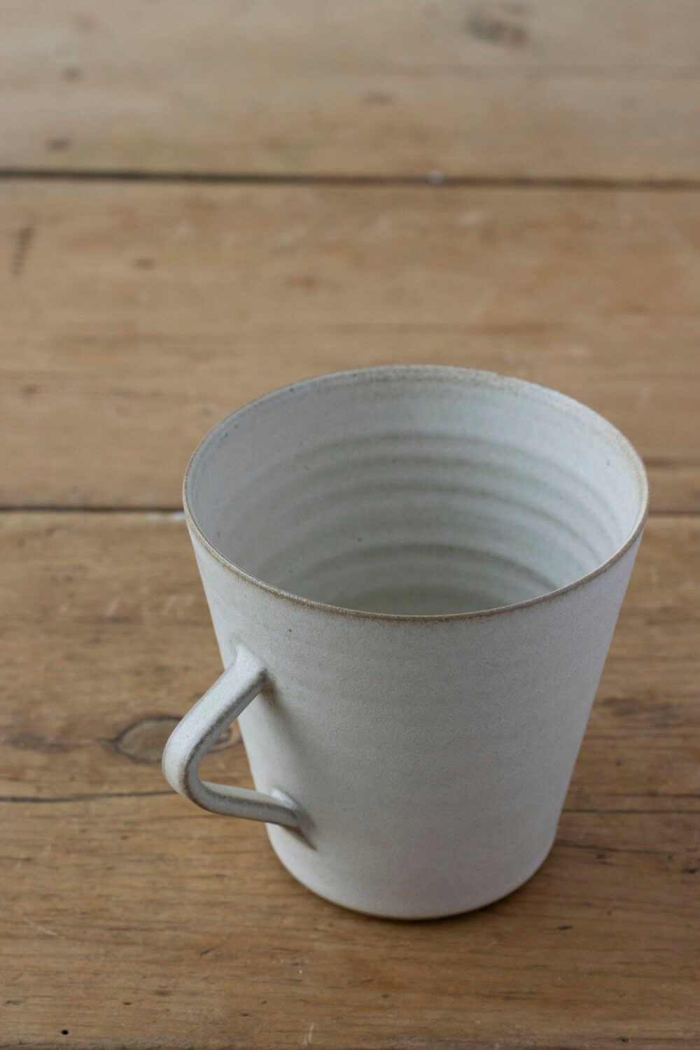 Large Flared Mug with Handle | Off-White | by Borja Moronta - Lifestory - Borja Moronta