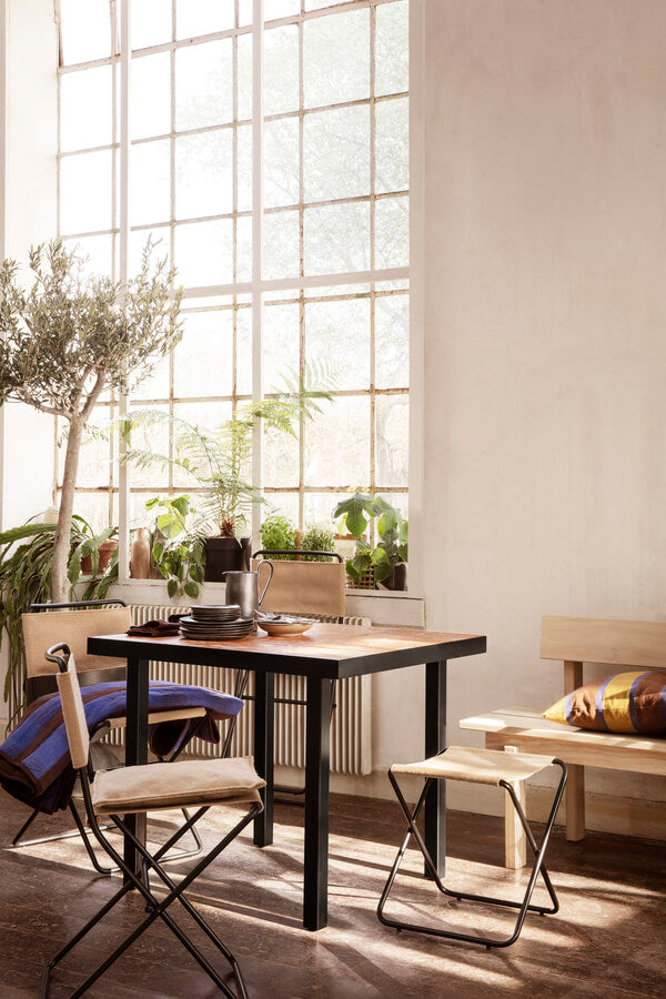 Flod Café Table | Terracotta & Black | by ferm Living - Lifestory - ferm LIVING