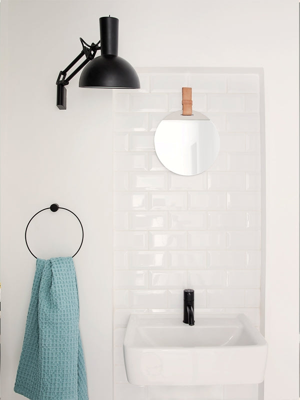 Chrome & Wood Circular Towel Hanger - Lifestory