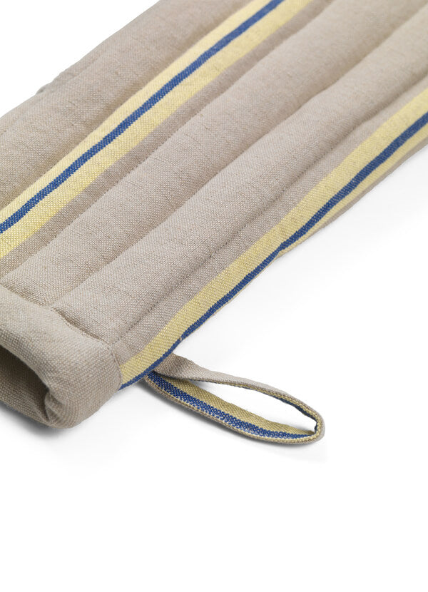 Hale Oven Mitt | Oyster, Lemon, Blue Stripe | Linen Cotton | by ferm Living - Lifestory - ferm LIVING