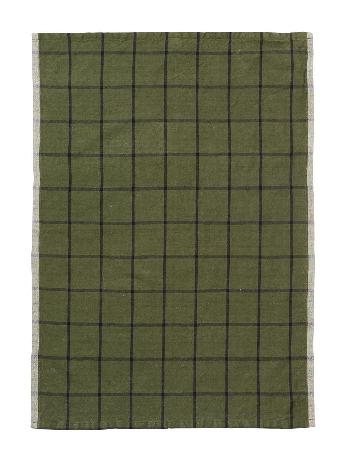 Hale Tea Towel | Green & Black | Cotton-Linen | by ferm Living - Lifestory - ferm Living