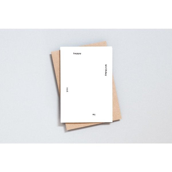 Happy Birthday To You Card | Black on Natural | Foil Blocked | by Ola - Lifestory - ola