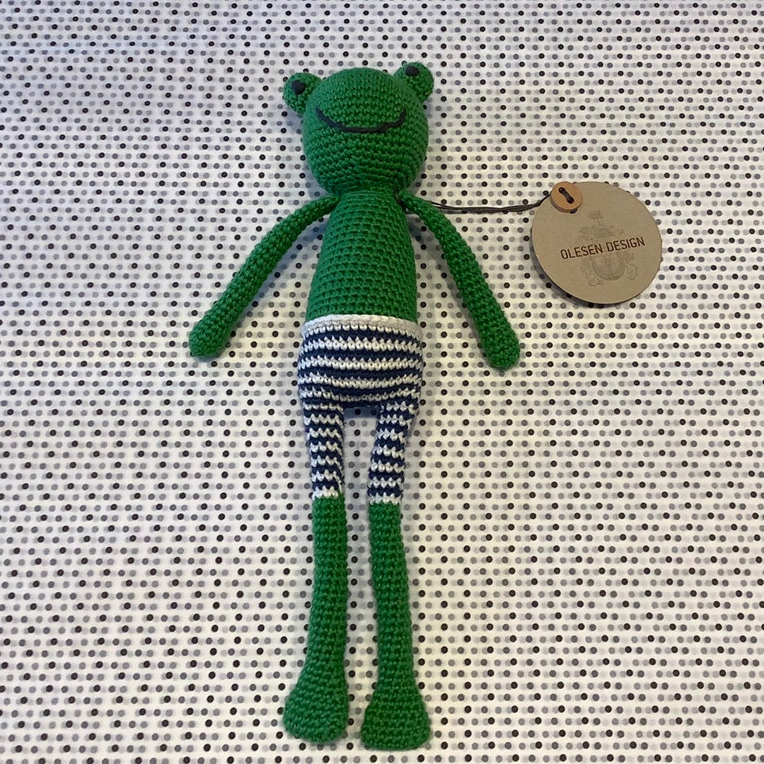 Frog in Blue Trousers | Soft Toy | Medium | by Olesen Design - Lifestory - Oelsen Design