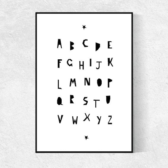 Alphabet Print A3 by Ingrid Petrie - Lifestory - Ingrid Petrie