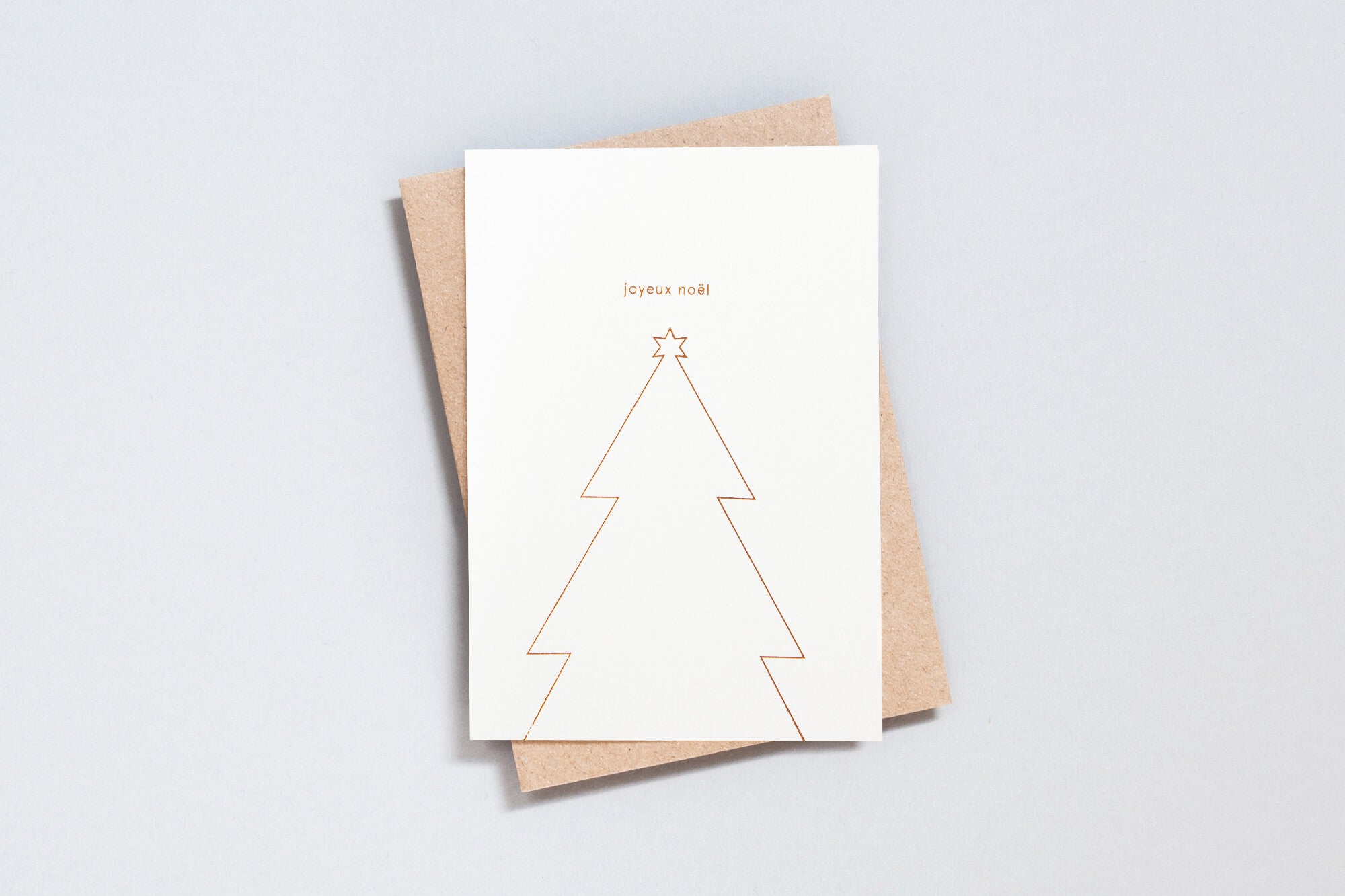 Joyeux Noel Card | Copper on Recycled Natural | Foil Blocked | by Ola - Lifestory - ola