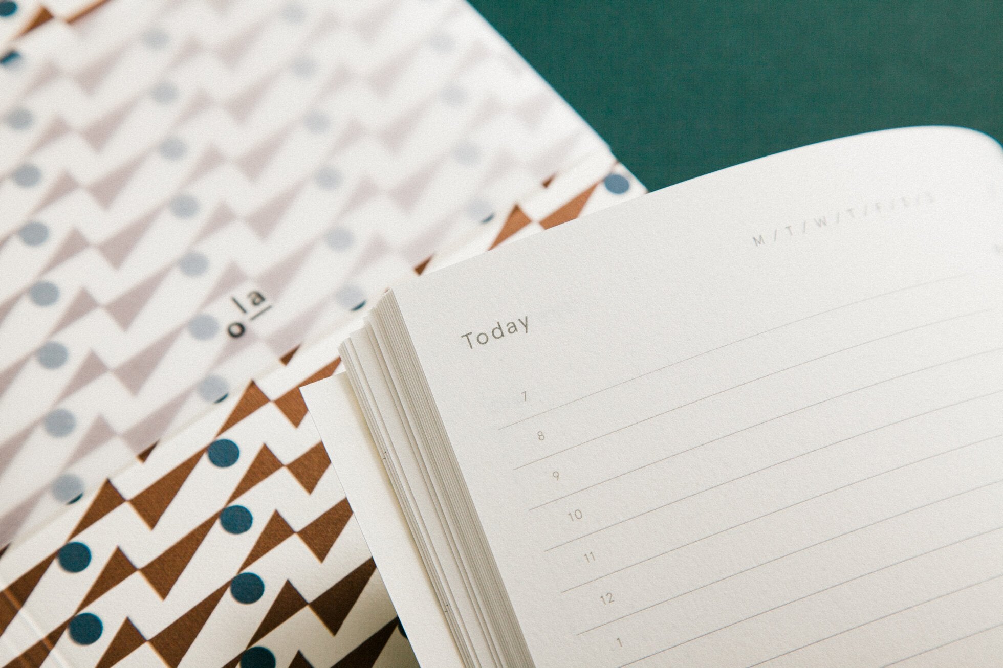 Ltd Edition Layflat Daily Planner | A5 | Sophie Print | Blue/Green | by Ola - Lifestory - ola