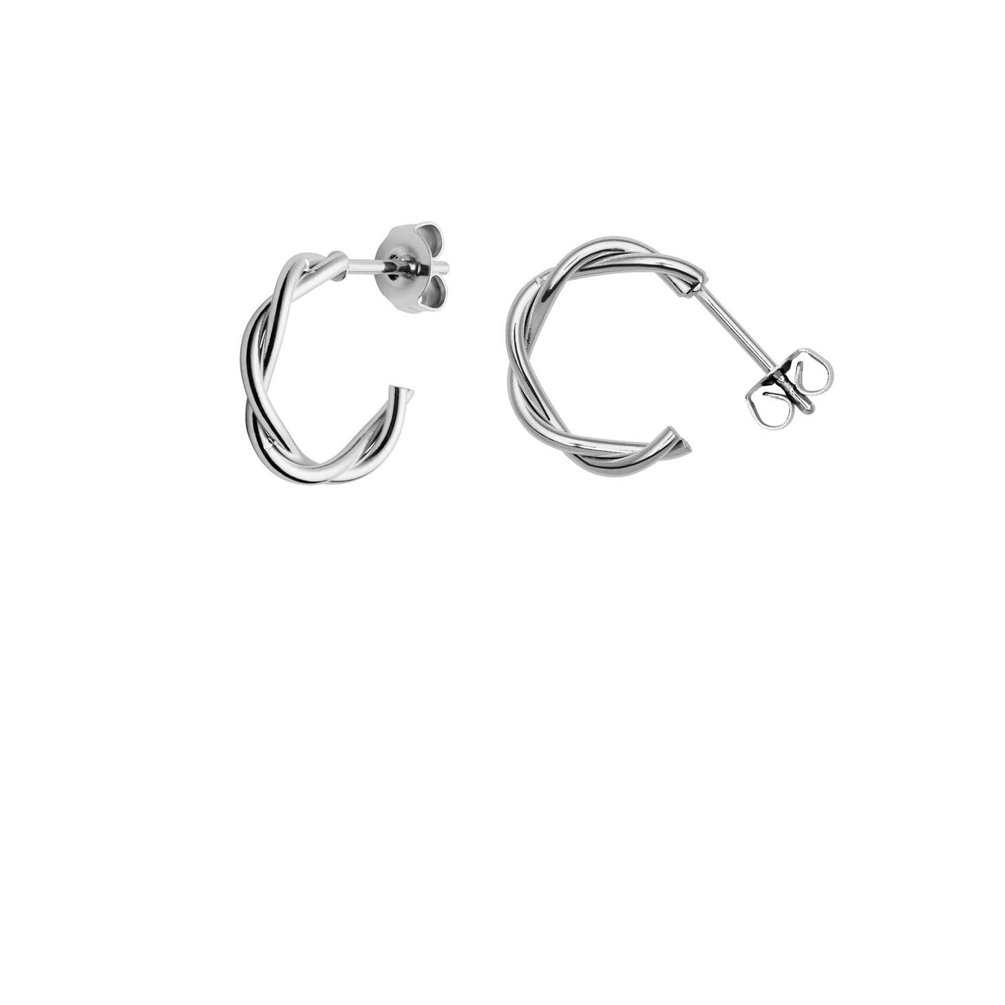 Silver Twist Earrings | Waterproof | Gift Boxed | by Nordic Muse - Lifestory - Nordic Muse
