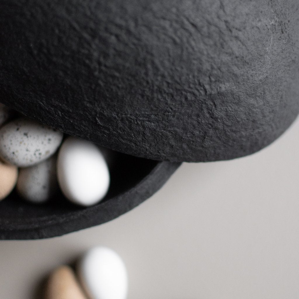 Treat | Black | Recycled Paper Lidded Egg | by DBKD - Lifestory - DBKD